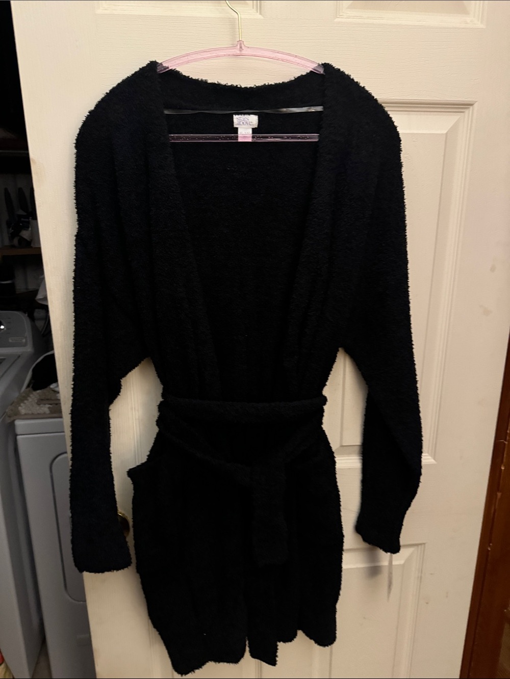 stars above Black Plush Robe - NWT- size xl/xxl